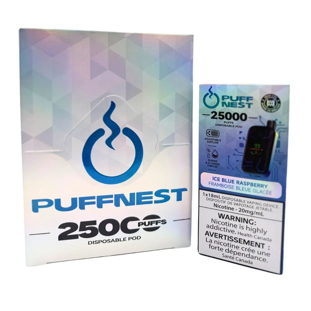 Puff Nest Ice Blue Raspberry Disposible Vape
